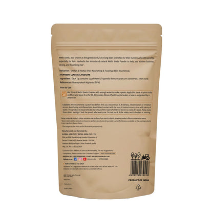 100% Natural Methi Seeds Powder - For Hair Strengthening & Nourishment