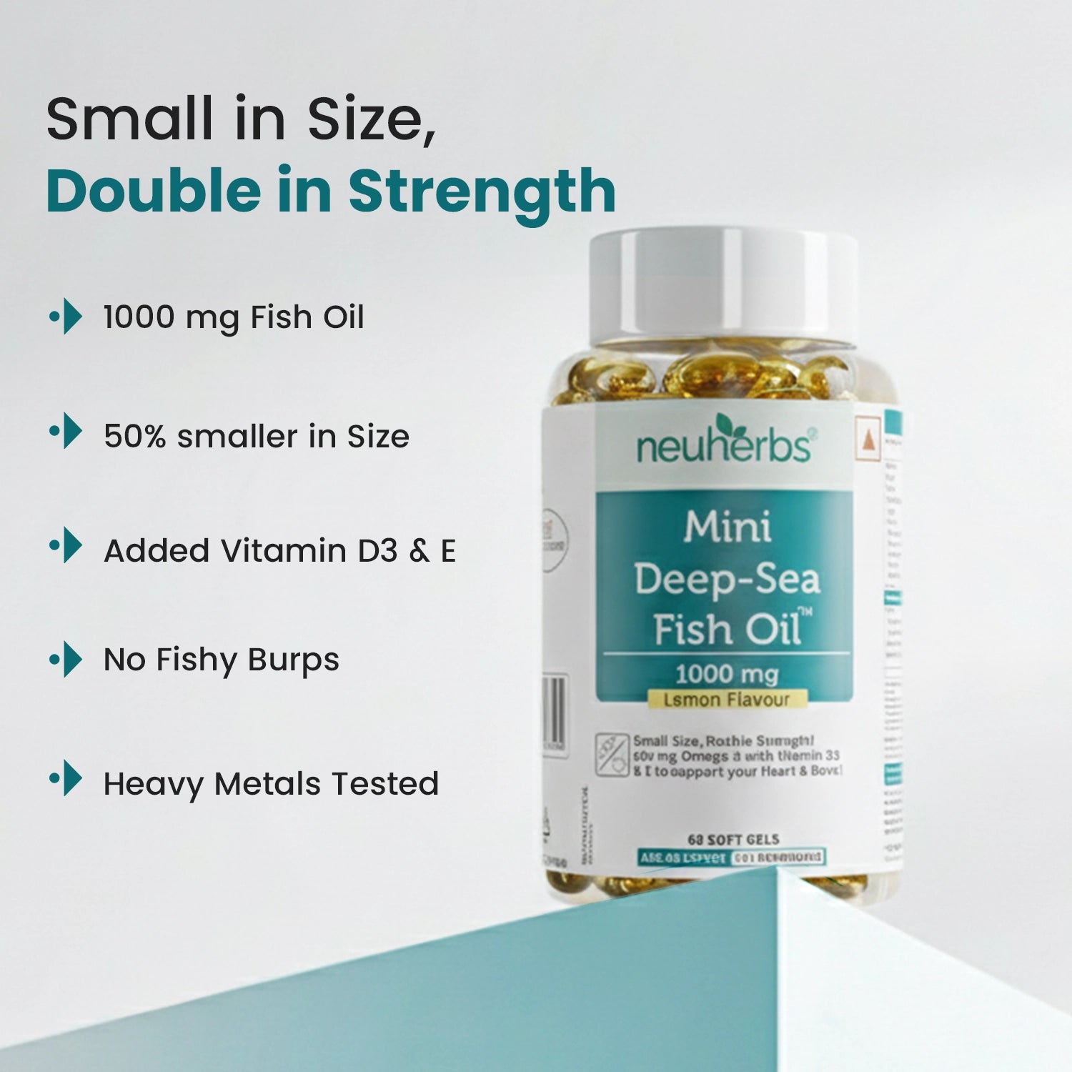 Mini Deep Sea Fish Oil 1000 mg (Lemon Flavour)
