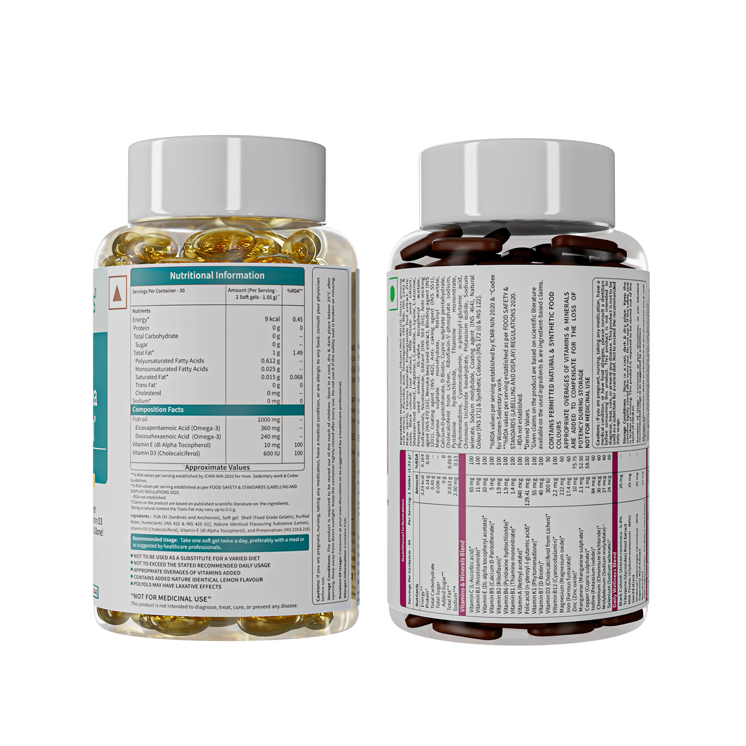 Couple’s Wellness Pack– Mini Fish Oil Omega-3 & Multivitamin Women Combo image 7