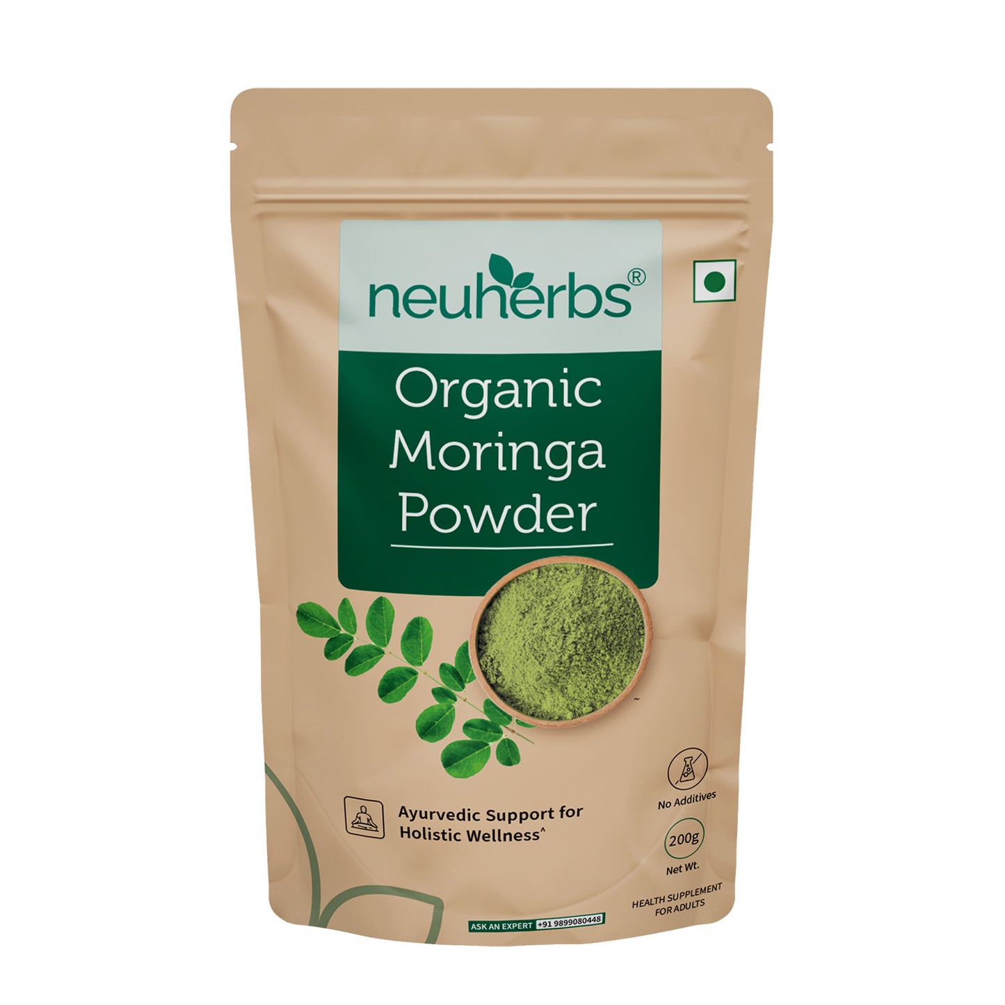 Organic Moringa Powder for Immunity, Weight Loss, Gut Health