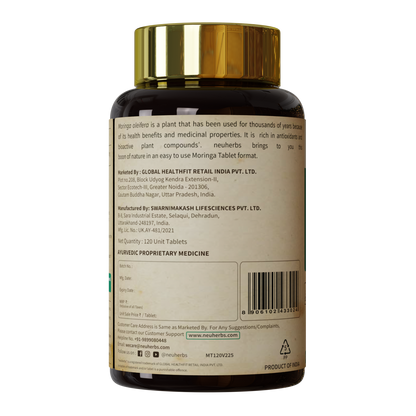 Organically Certified Moringa Tablet for High Energy, Detoxification and overall wellness for Men and Women