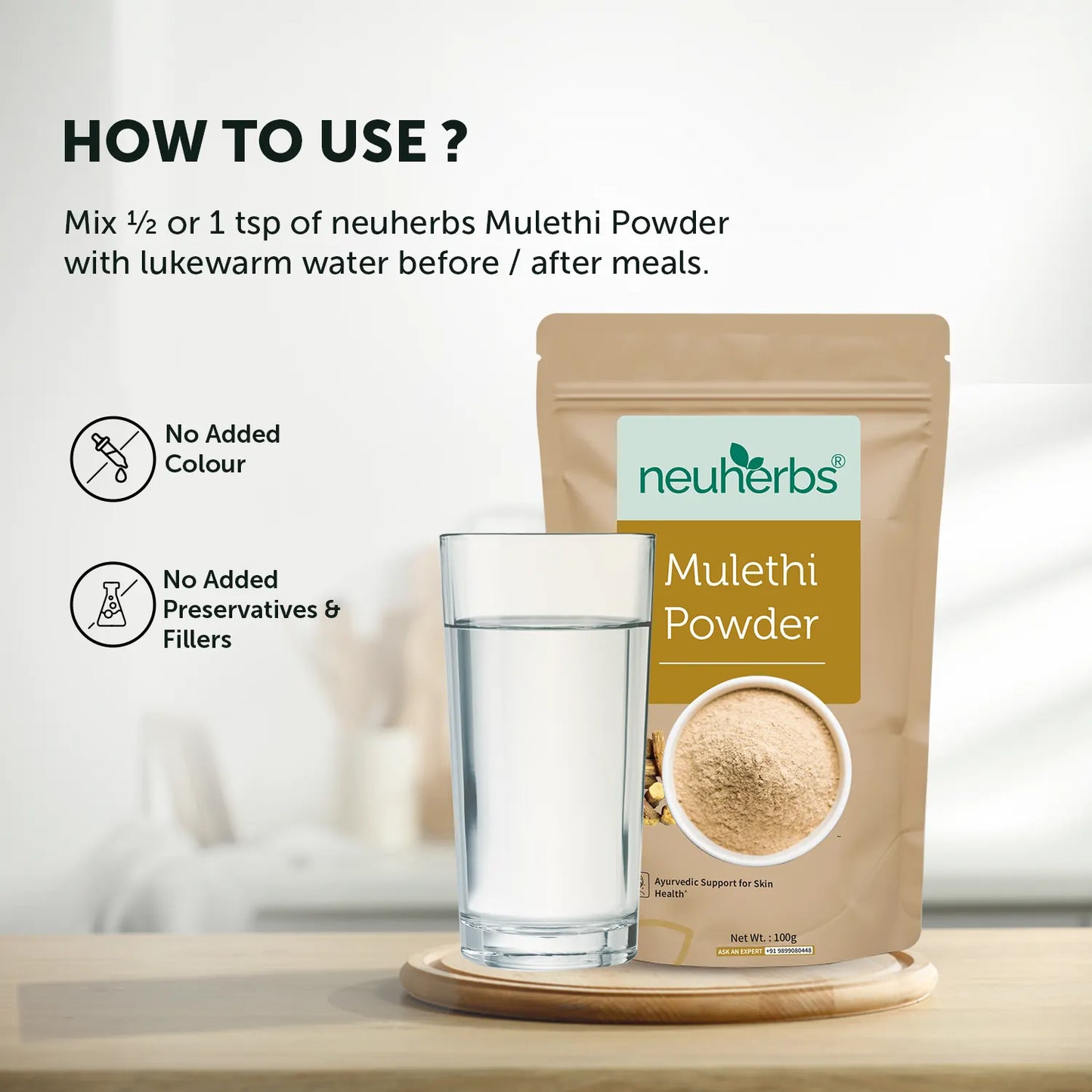 Mulethi Powder for Skin Tightening & Sore Throat