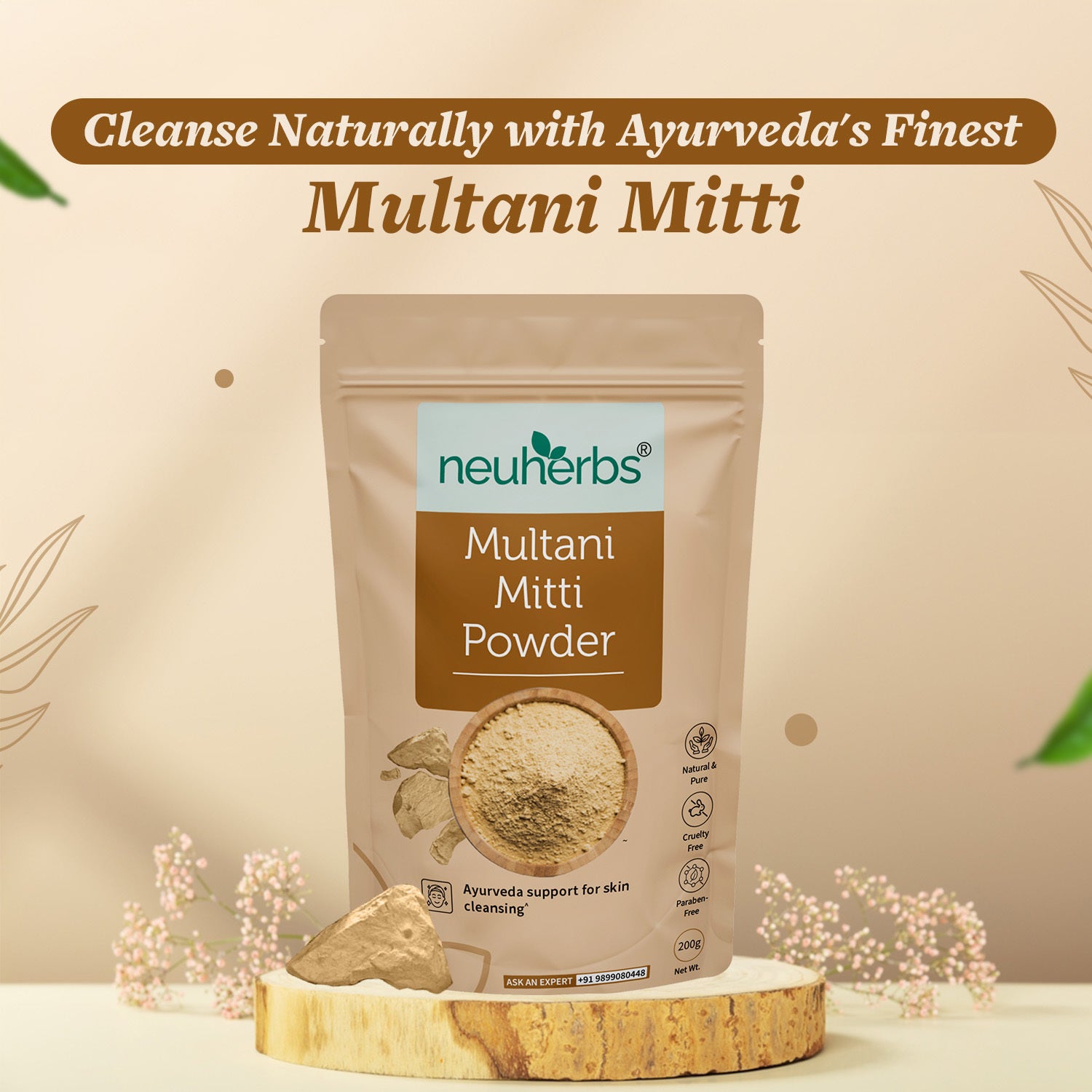 100% Natural Multani Mitti Powder For Brighter & Glowing Skin image 2
