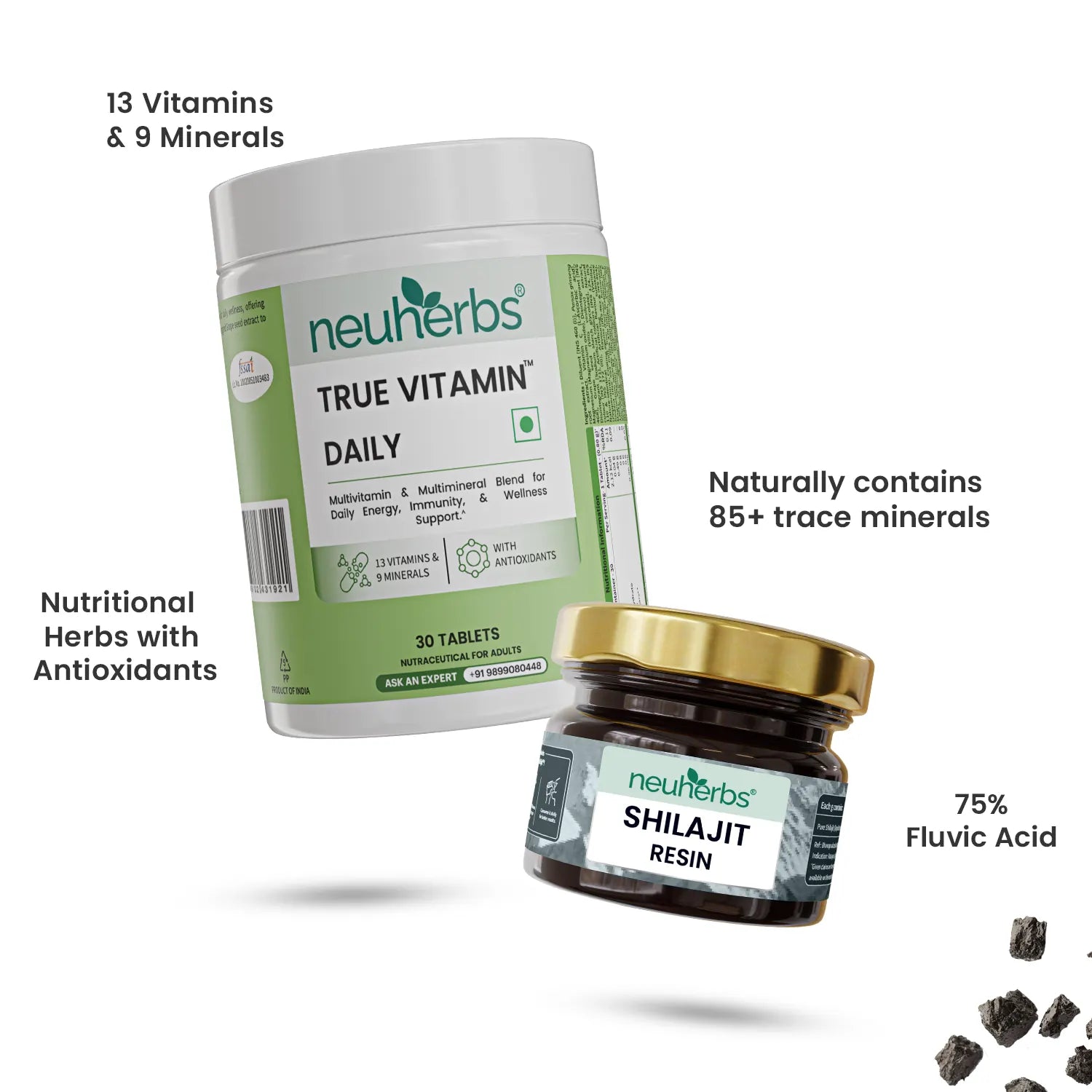 Men's Wellness Combo: True Vitamin & Pure Himalayan Shilajit image 2