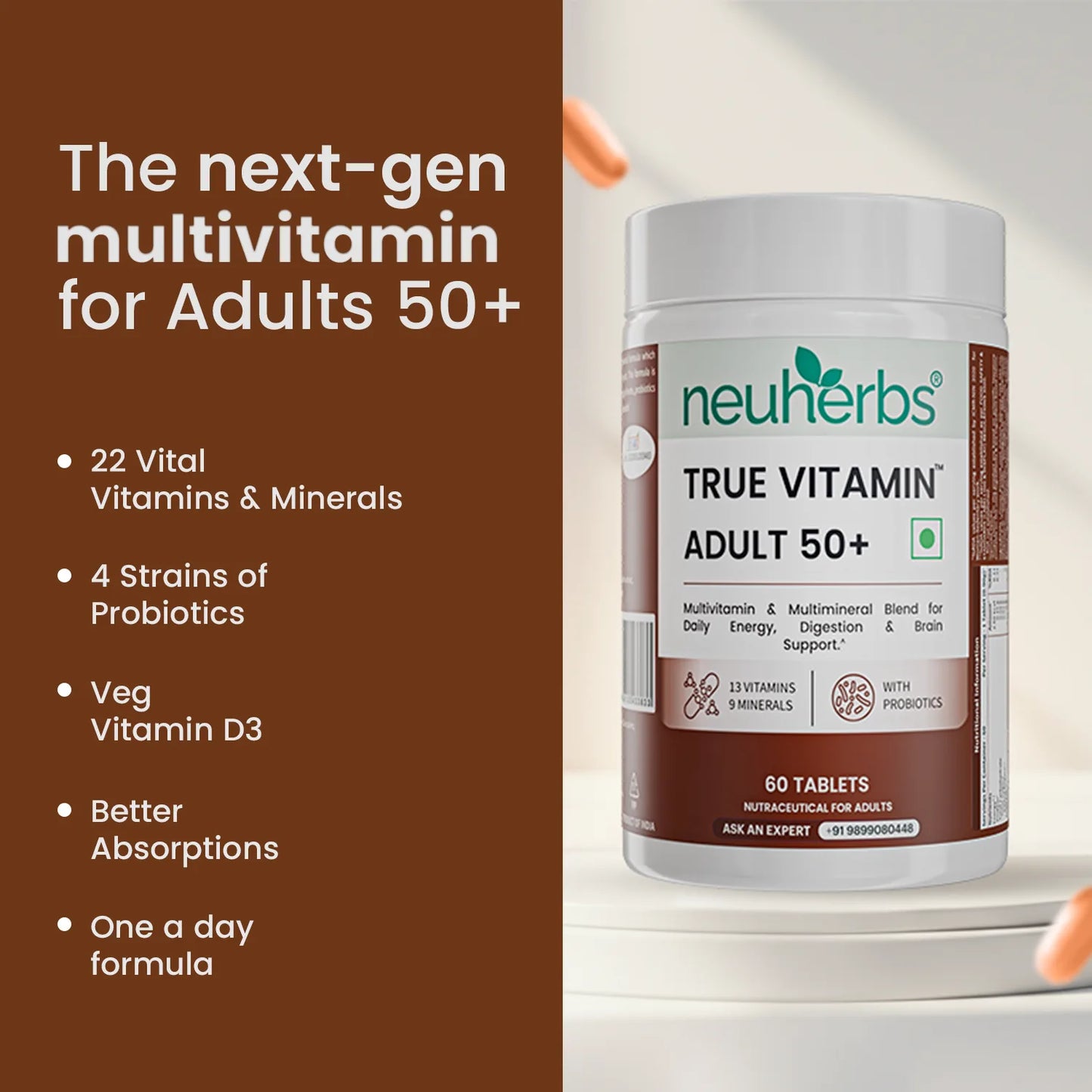 True Vitamin adult 50+ Tablets | Multivitamins for Adults