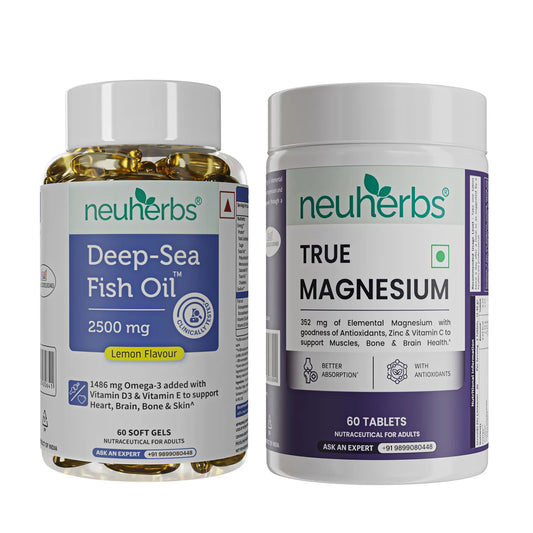 Neuherbs Fish Oil & Magnesium Combo for Strength & Recovery
