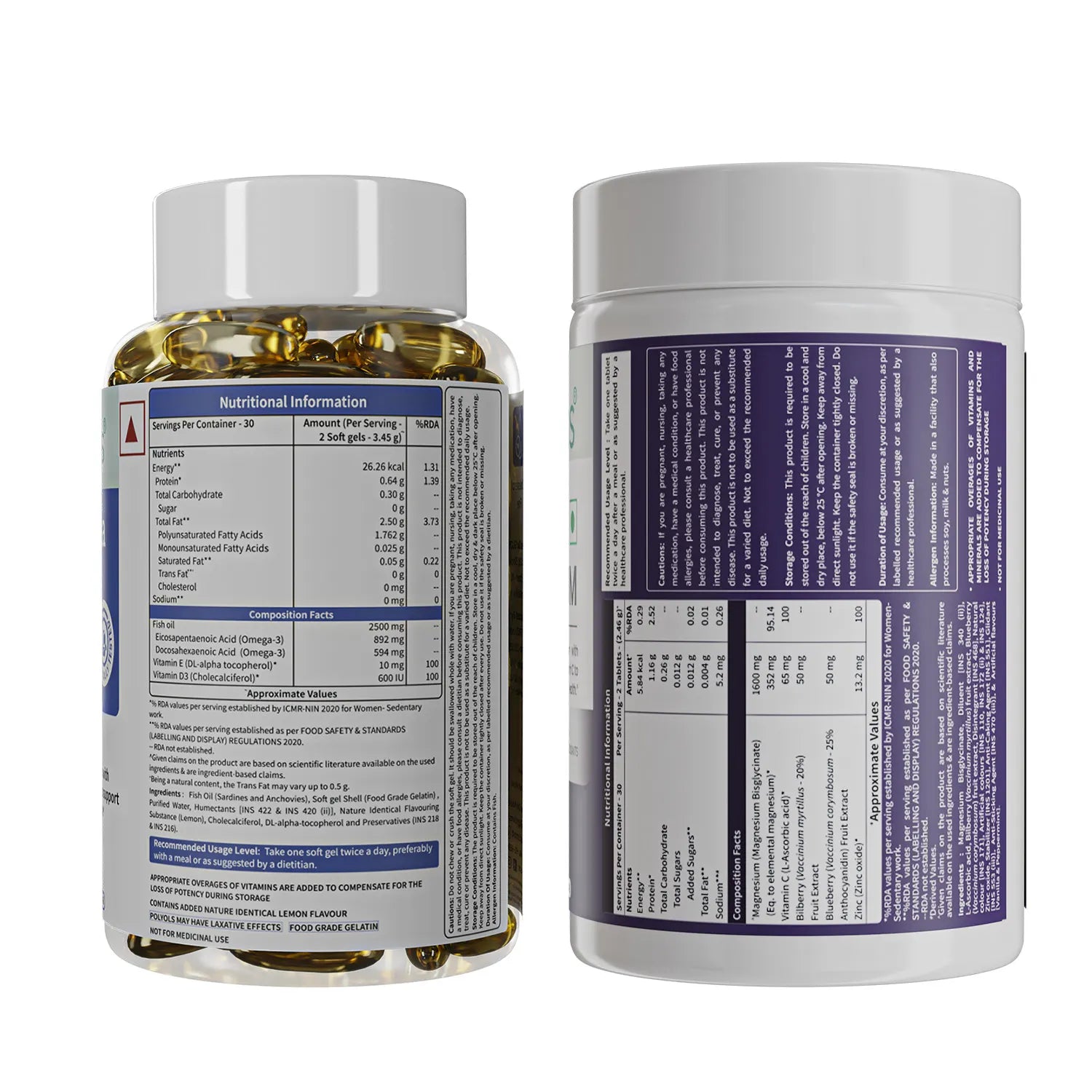 Neuherbs Fish Oil & Magnesium Combo for Strength & Recovery