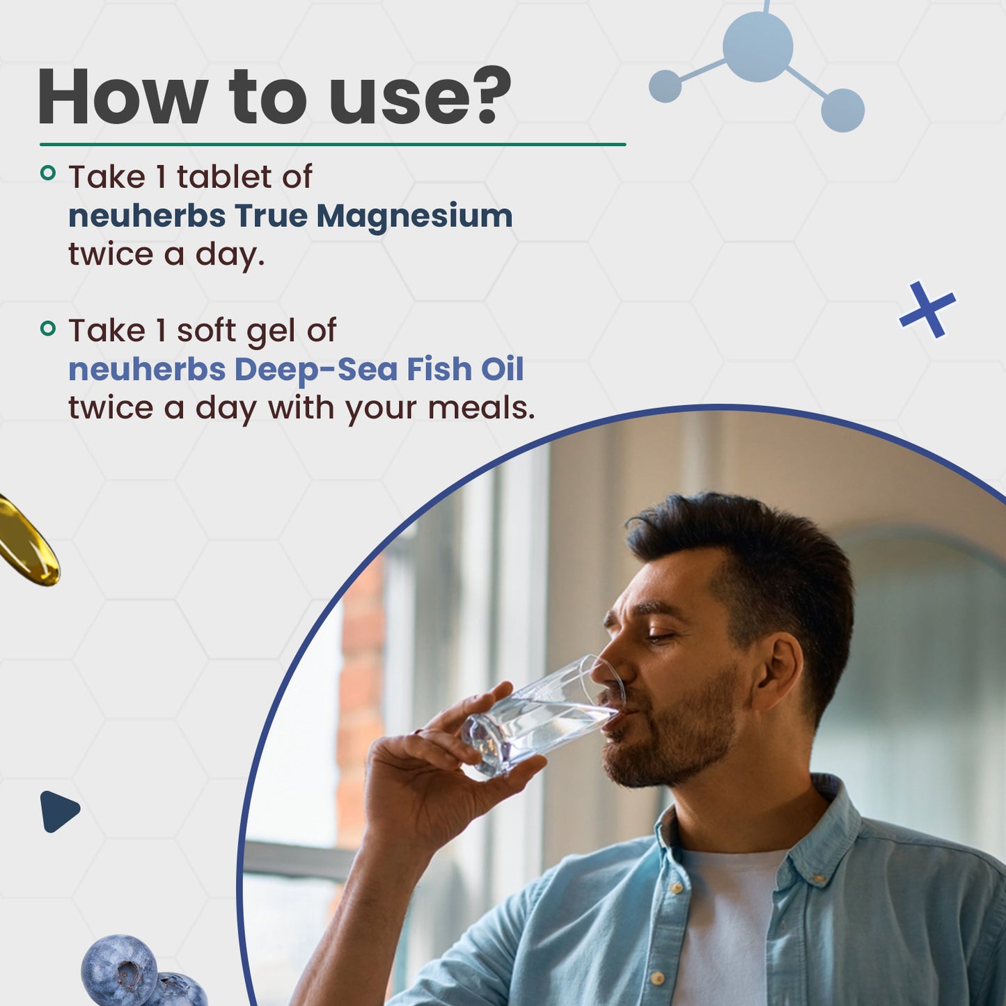 how to use neuherbs muscle support combo