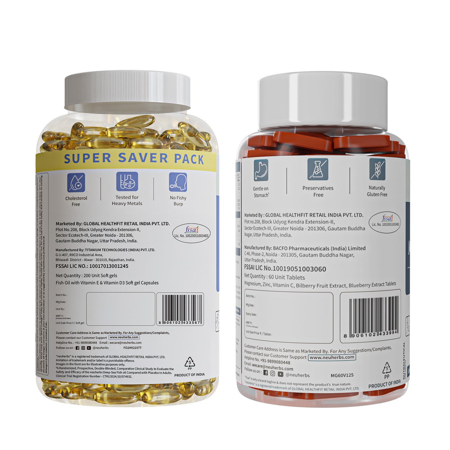 Neuherbs muscle support supplement combo