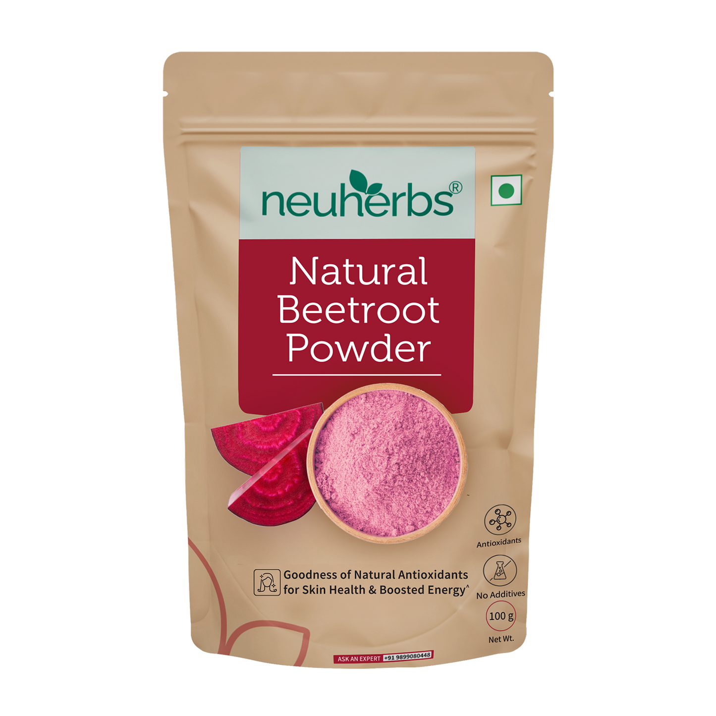 Pure Beetroot Powder 100 gm for Youthful Skin & Hair
