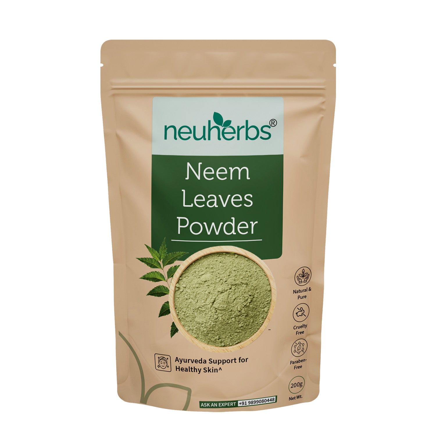 100% Natural Neem Leaves Powder - For Blemishes-Free Skin image 1