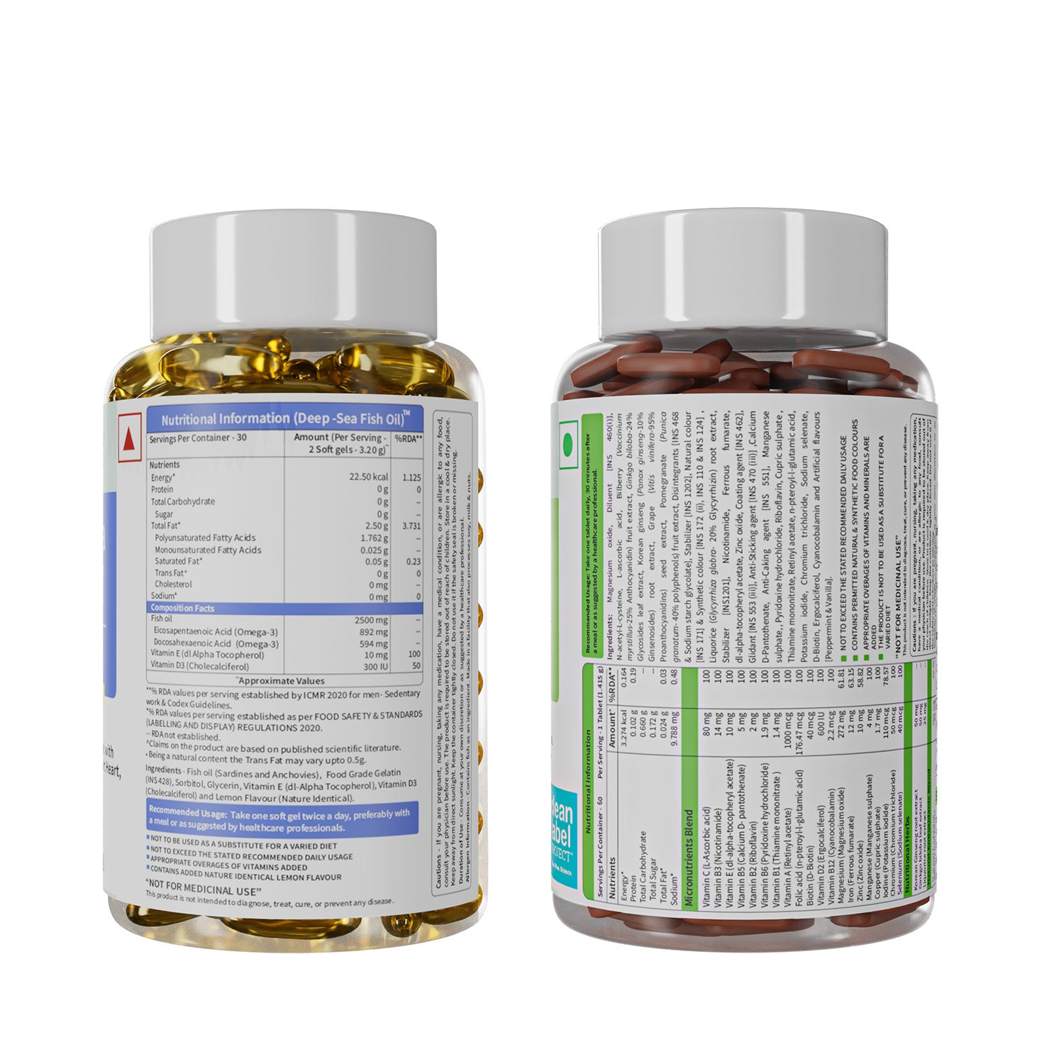 Strength Booster: Omega-3 Fish Oil and Multivitamin