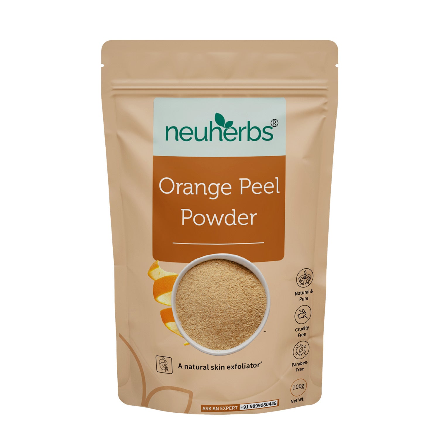 100% Natural Orange Peel Powder For Skin Glow & Reduce Dullness image 1