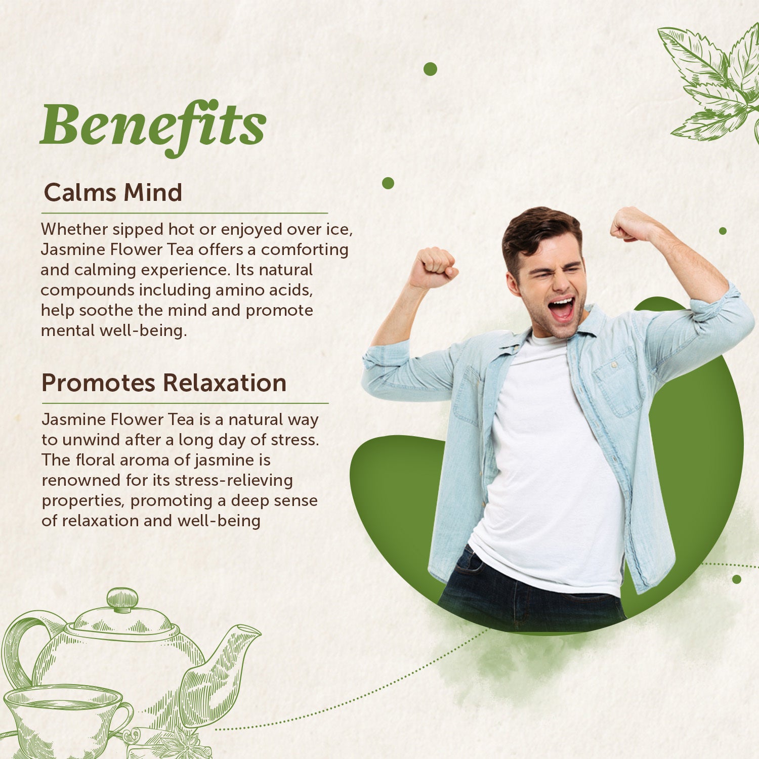 Jasmine Flower Tea For Calm Mind and Body Relaxation - 30 gm image 3