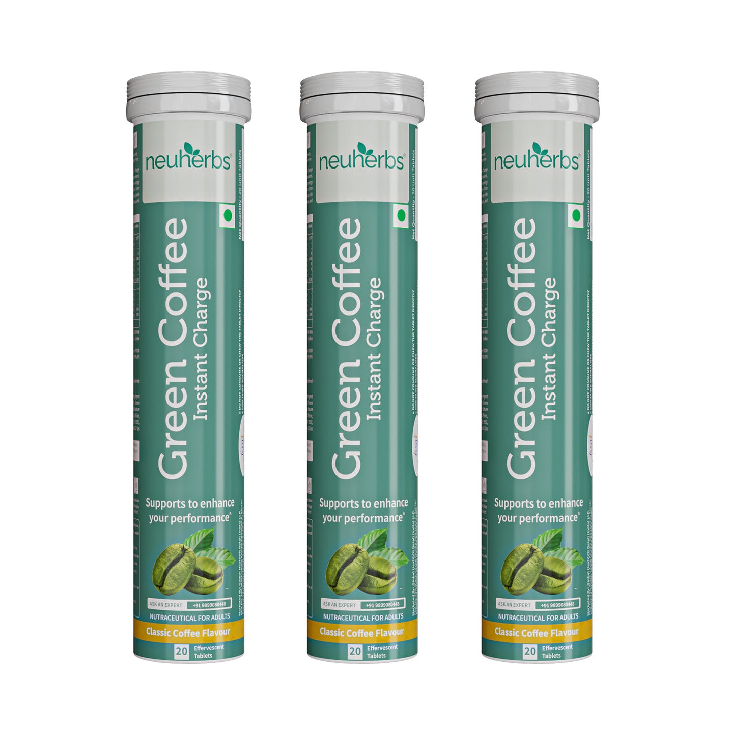 Green Coffee Instant Charge Tablets for Energy Boost