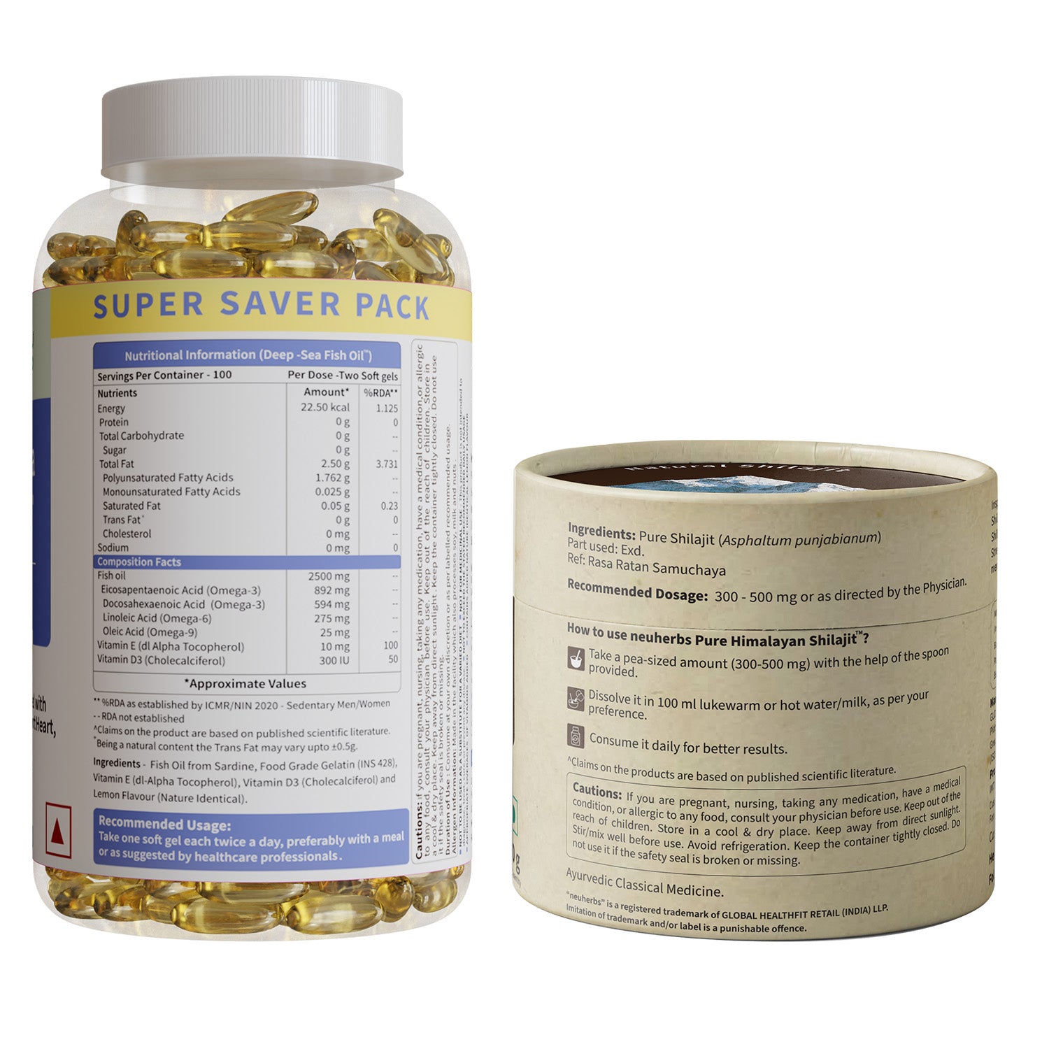 Deep Sea Fish Oil Capsules For Muscles With Free Shilajit Resin image 5