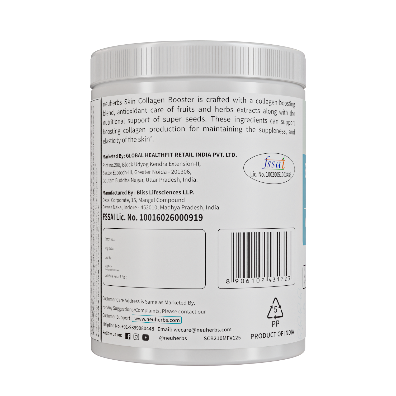 Skin Collagen Booster with Hyaluronic Acid for Skin Glow