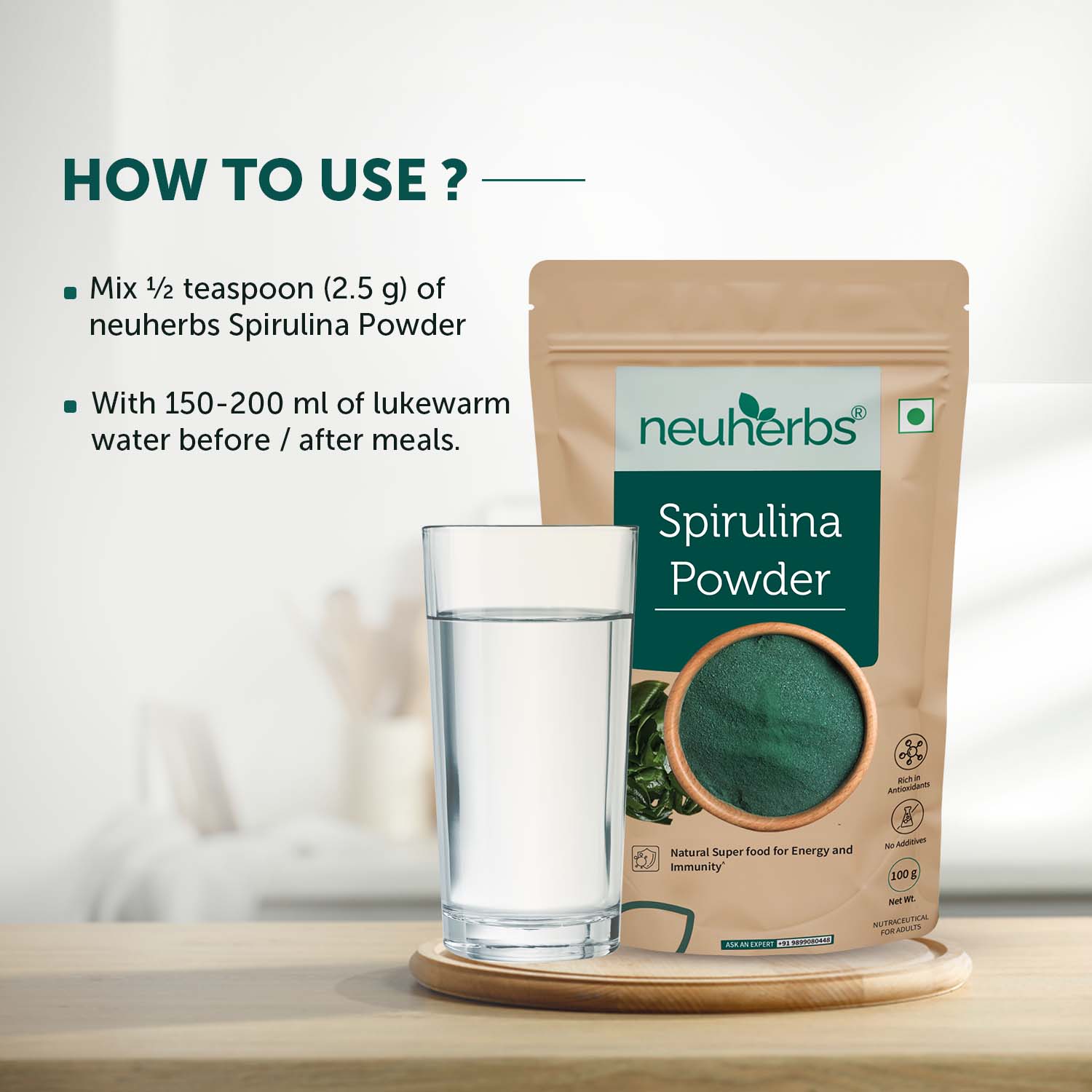 Natural Spirulina Powder to boost Energy & Immunity