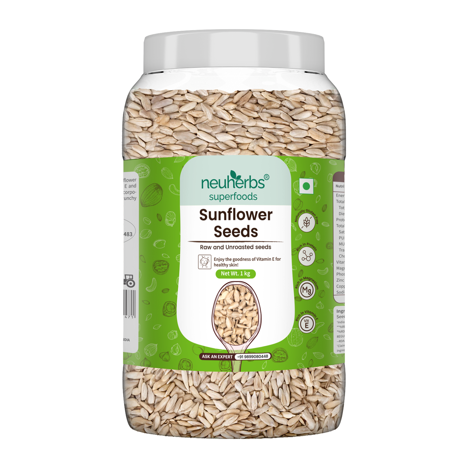 Organic Sunflower Seeds are rich in Vitamin E, unsaturated fatty acids, potassium & naturally sodium-free helps in heart & skin health