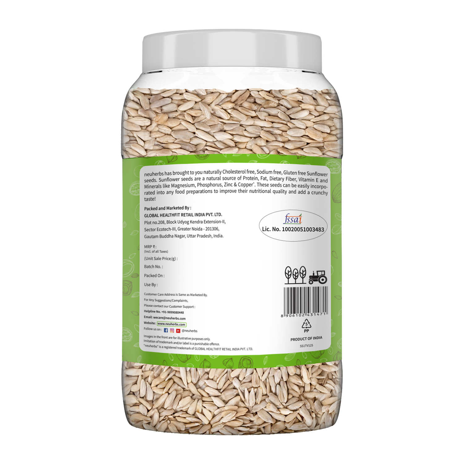 Organic Sunflower Seeds are rich in Vitamin E, unsaturated fatty acids, potassium & naturally sodium-free helps in heart & skin health