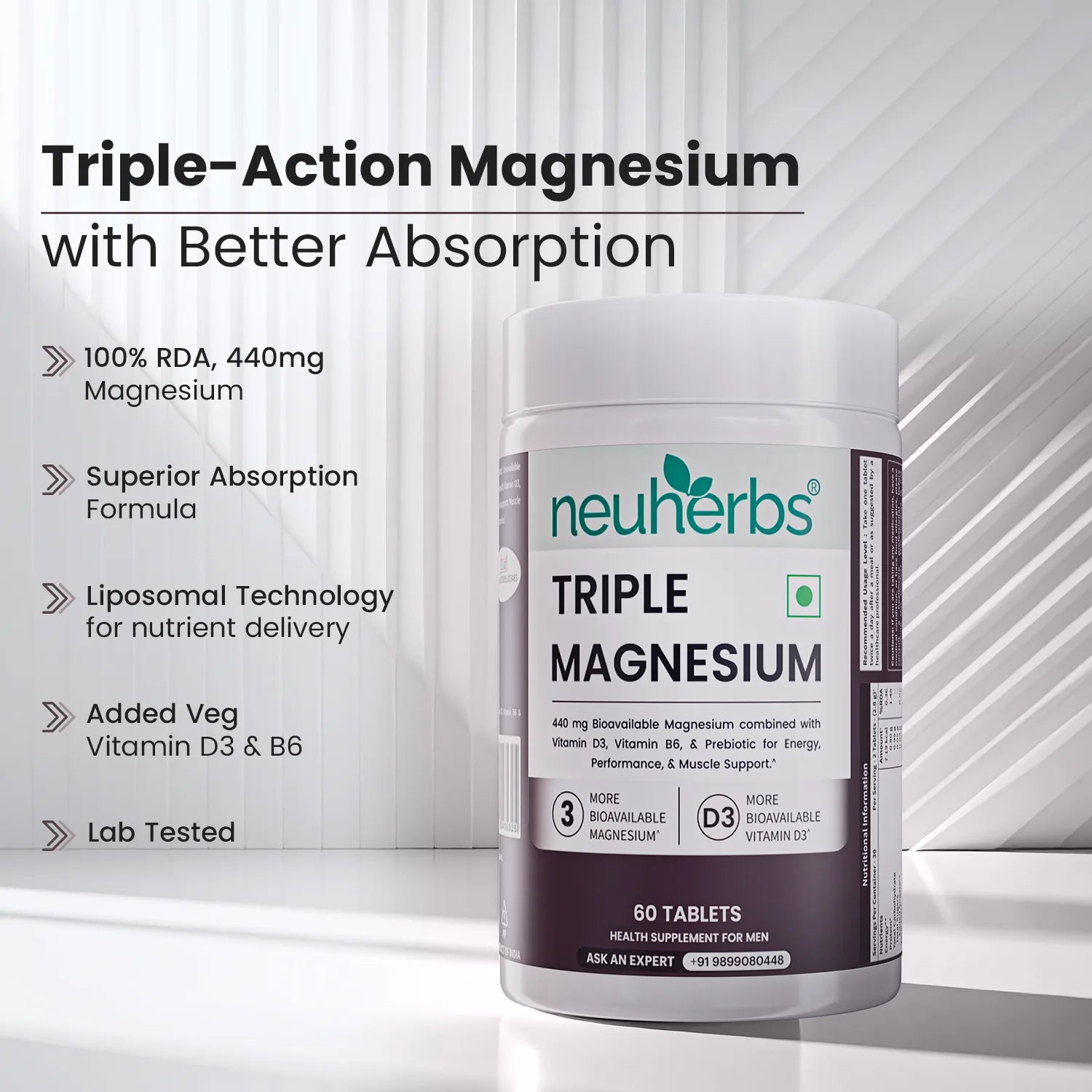 Neuherbs Triple Magnesium Complex Supplement