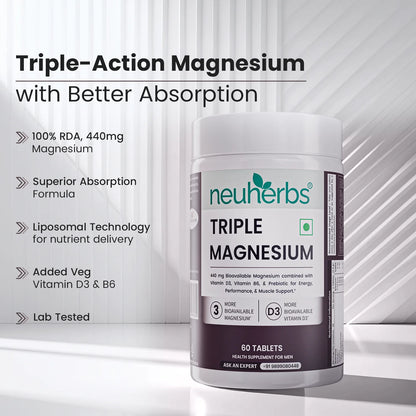 Neuherbs Triple Magnesium Complex Supplement