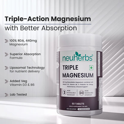 Neuherbs Triple Magnesium Complex Supplement