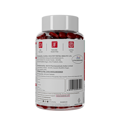 Plant-Based True Vitamin B12 Tablets For Energy & Brain