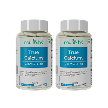 True Calcium Tablets with Plant Vitamin D3 for Stronger Bones