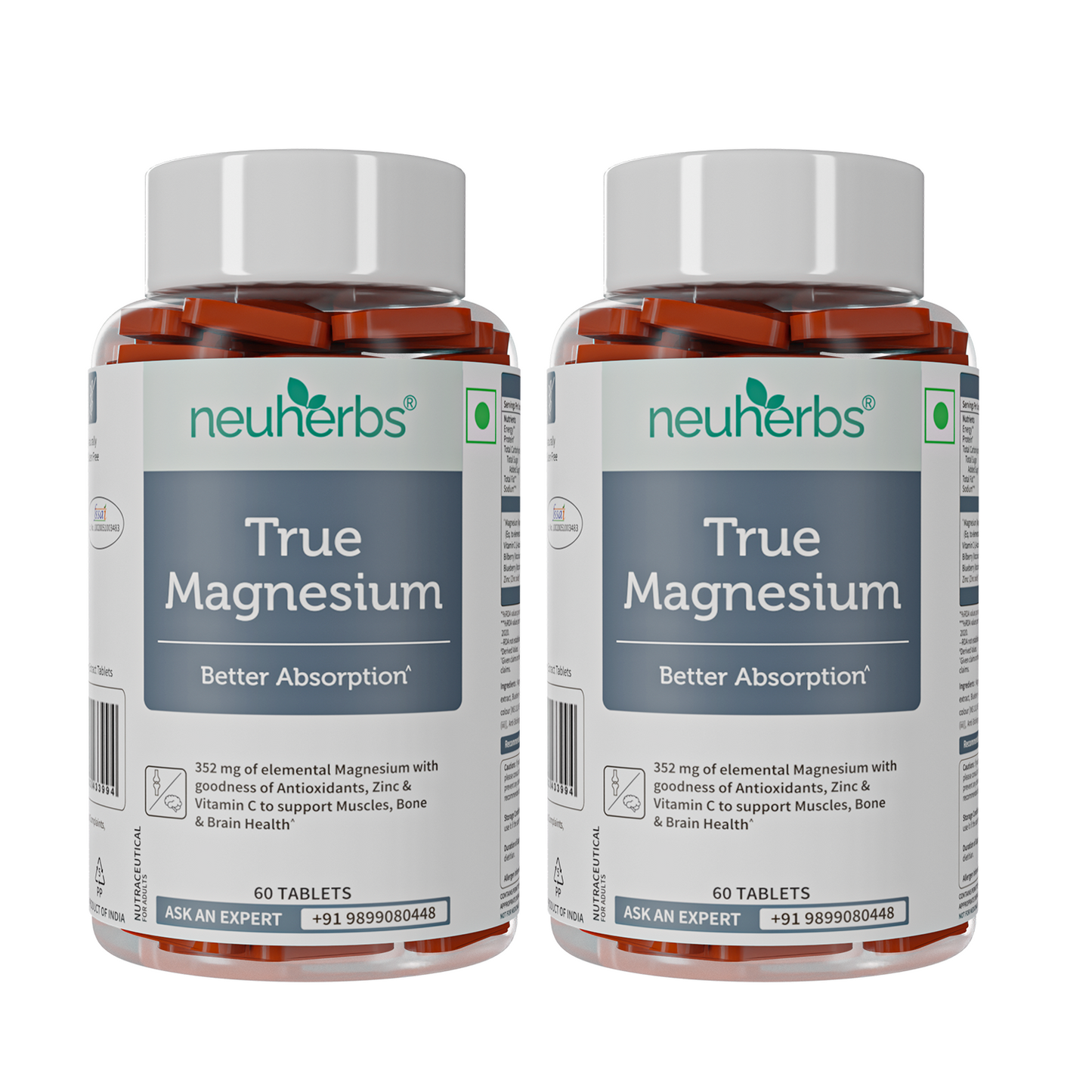 True Magnesium Tablets - Relax Muscles & Mind, Support Bones