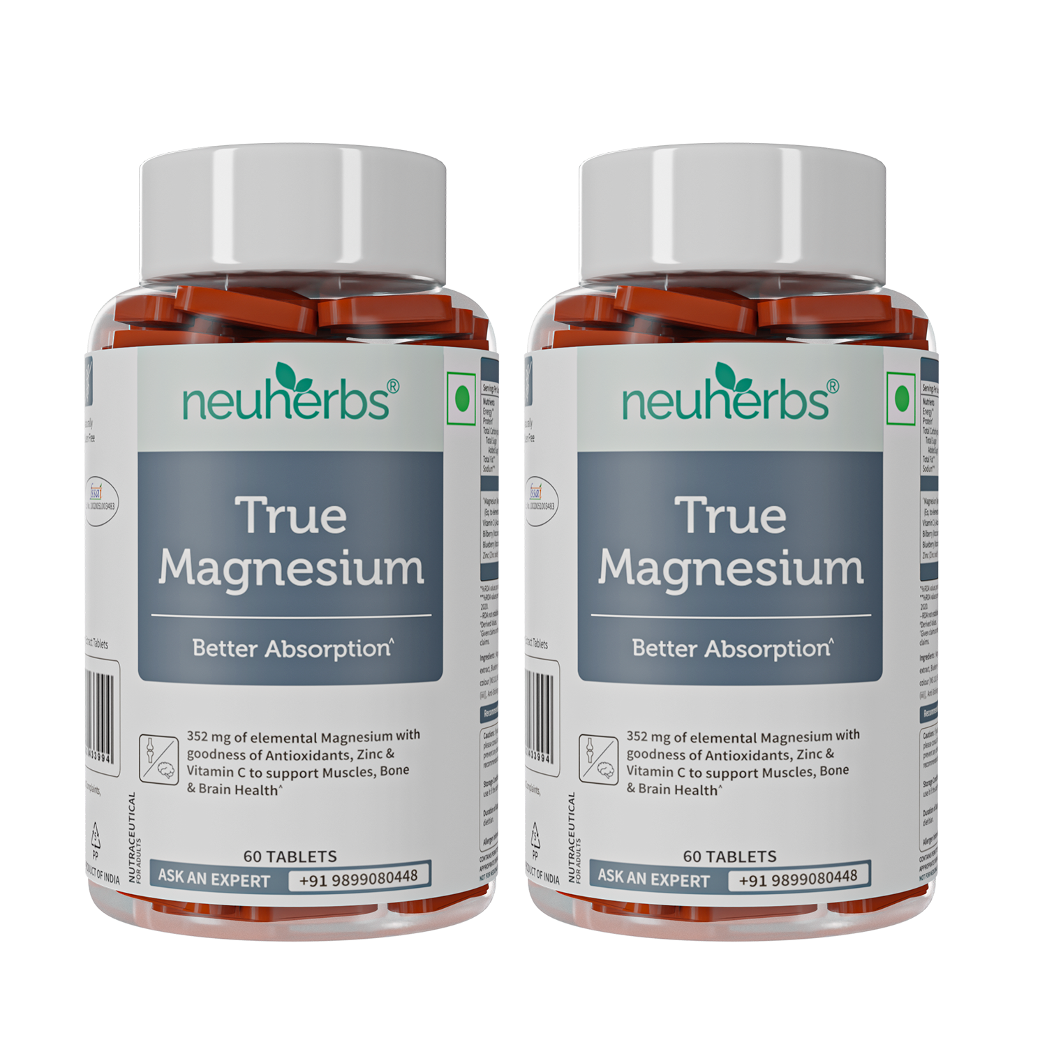True Magnesium Tablets - Relax Muscles & Mind, Support Bones