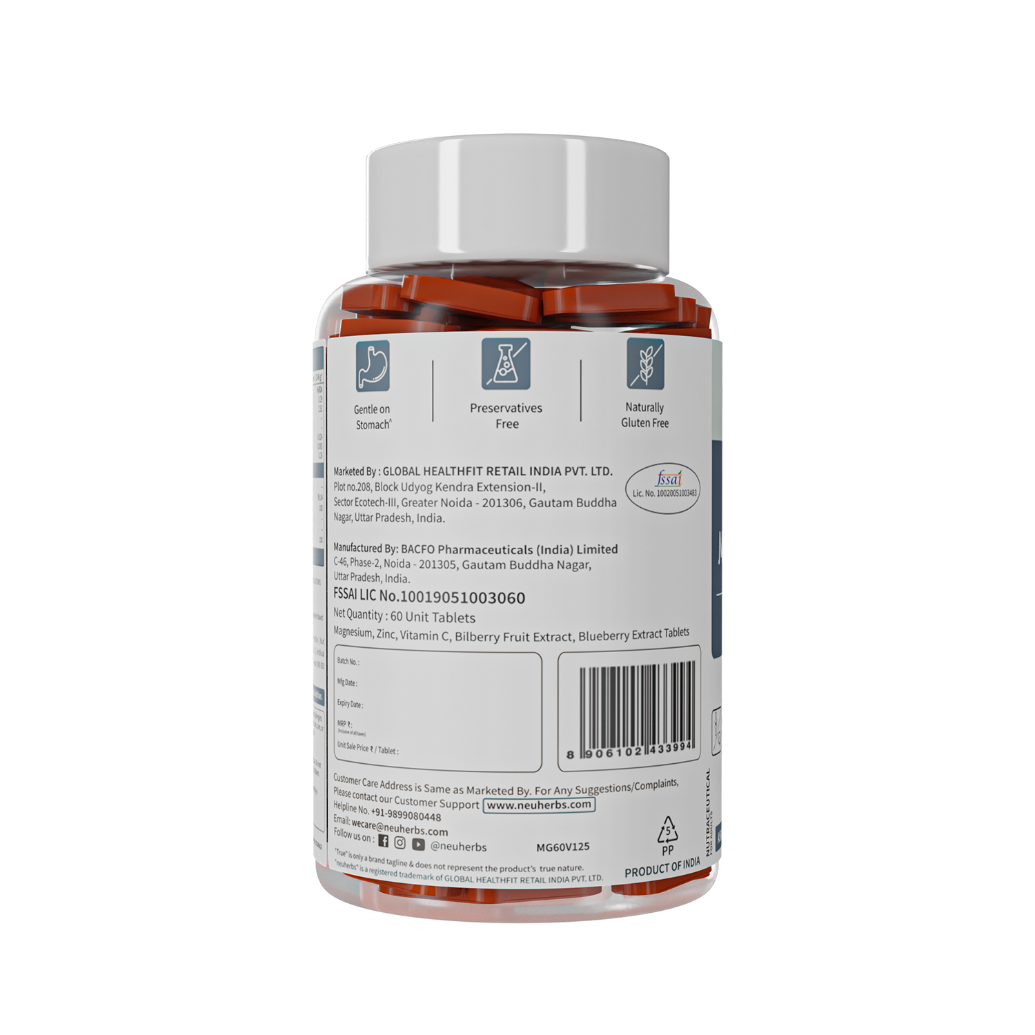 True Magnesium Tablets - Relax Muscles & Mind, Support Bones