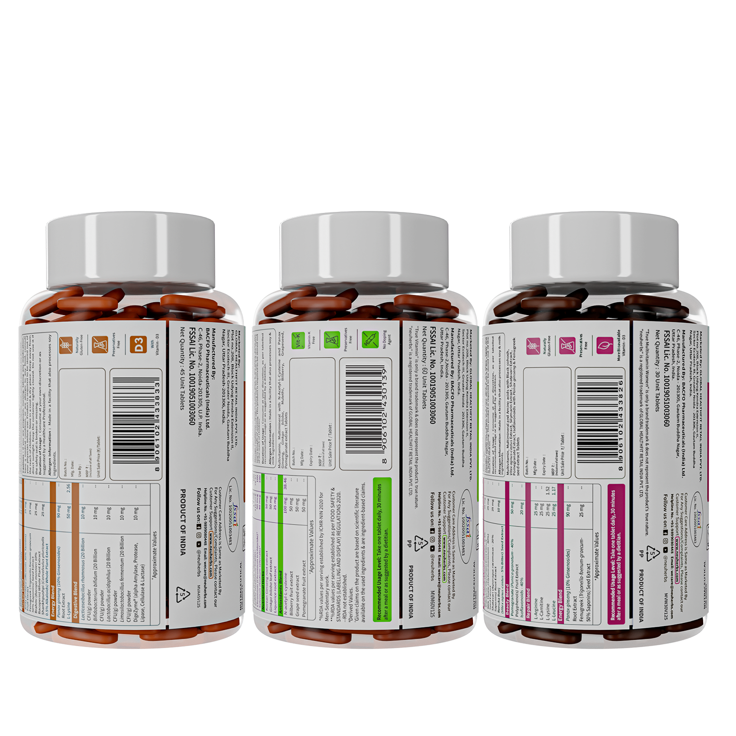 True Vitamin 60 Tablets & True Vitamin Women 30 Tablets & True Vitamin Adults 40+ 45 Tablets Combo image 2