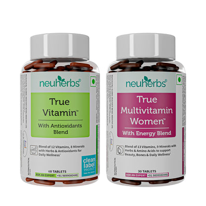True Vitamin 60 Tablets & True Vitamin Women 30 Tablets Combo