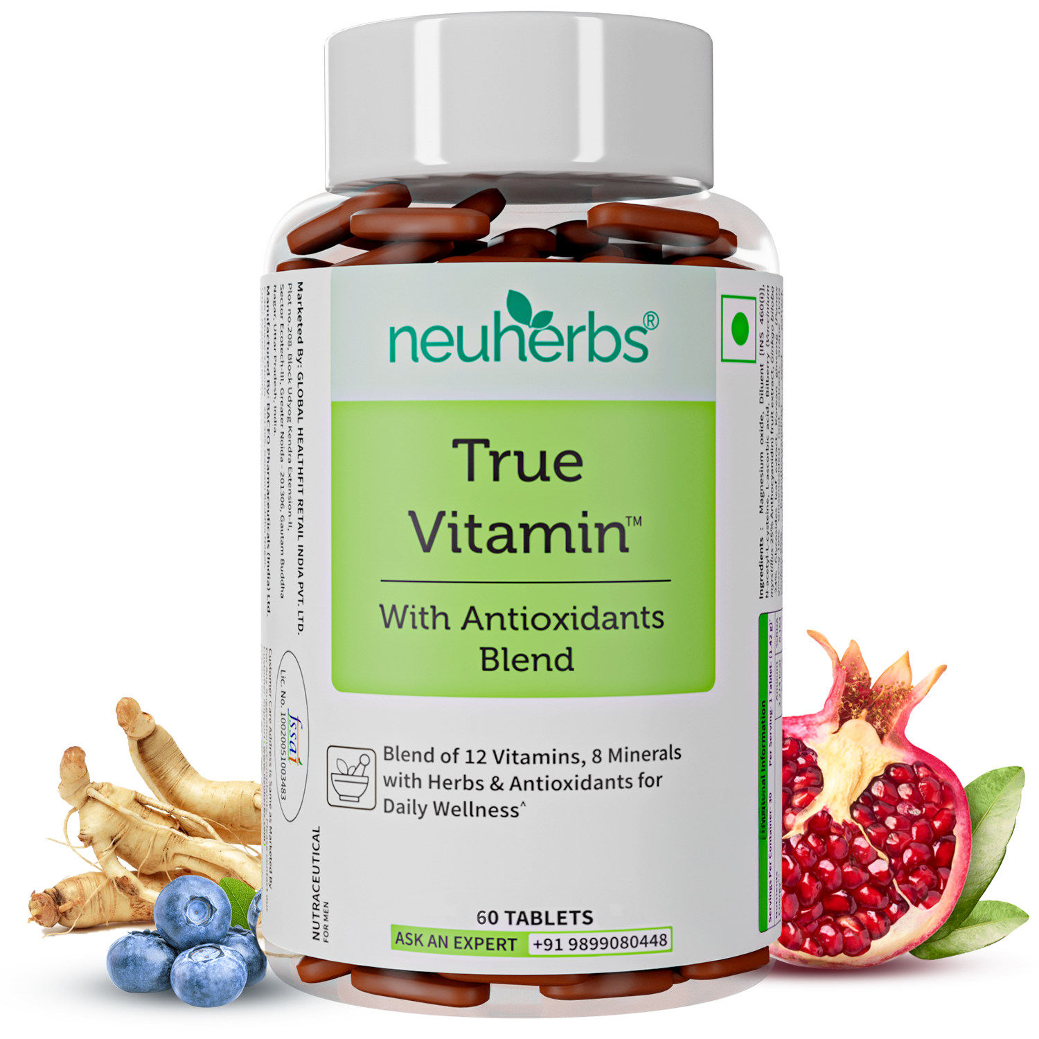 True Vitamin Tablets: Antioxidants Blend for Wellness