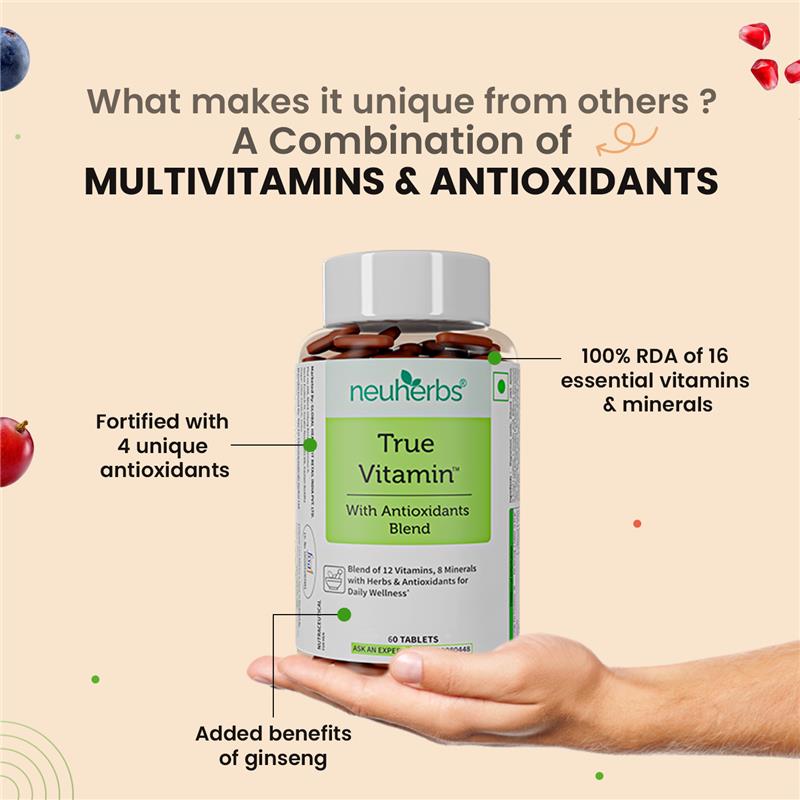 Antioxidant-Rich True Vitamin Tablets for Daily Wellness by Neuherbs