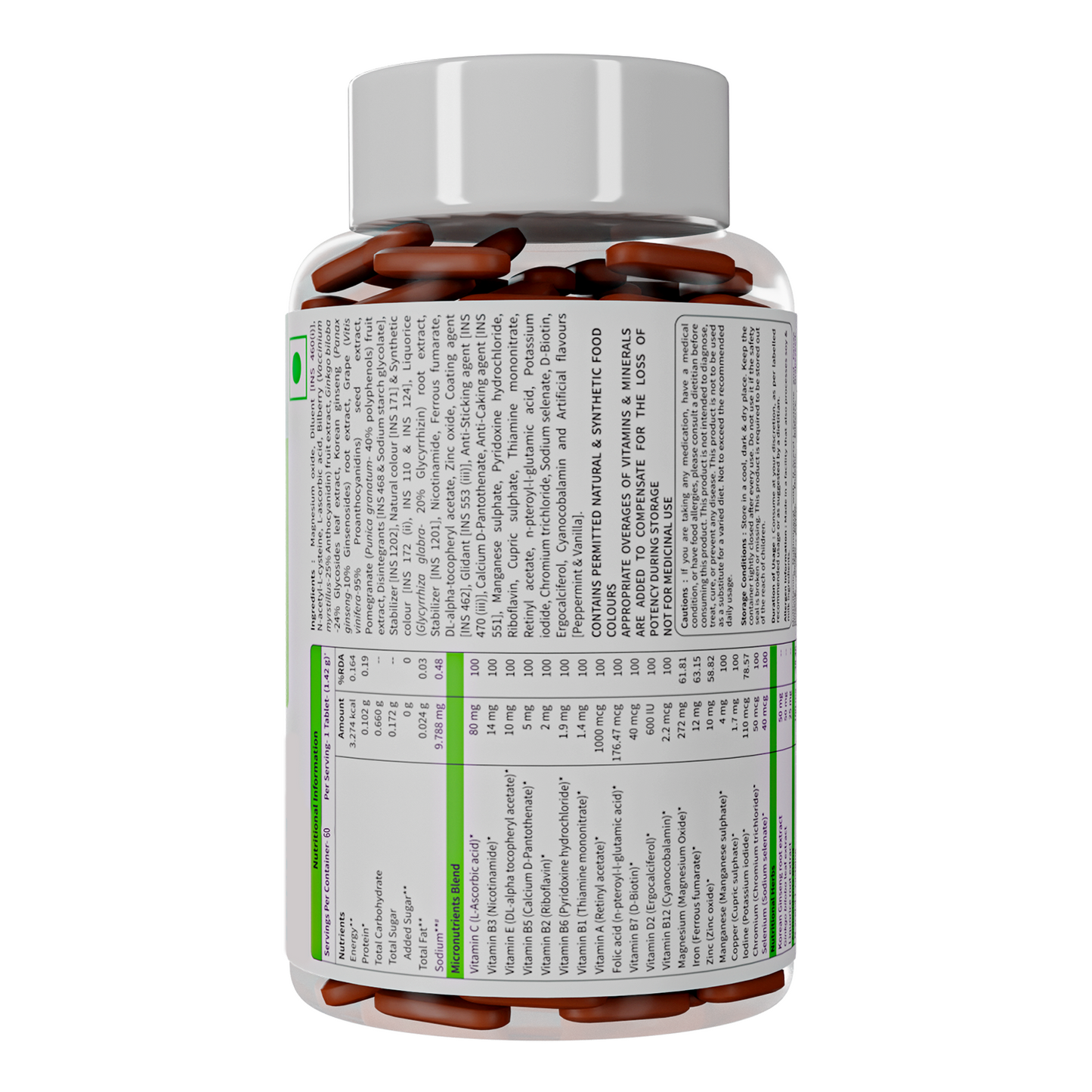 True Vitamin Tablets: Antioxidants Blend for Wellness