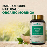 Organically Certified Moringa Tablet for High Energy, Detoxification and overall wellness for Men and Women