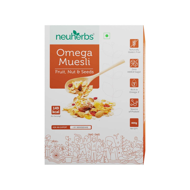 Omega Muesli with goodness of millets best for Managing Weight, Heart & Nutritious Munching