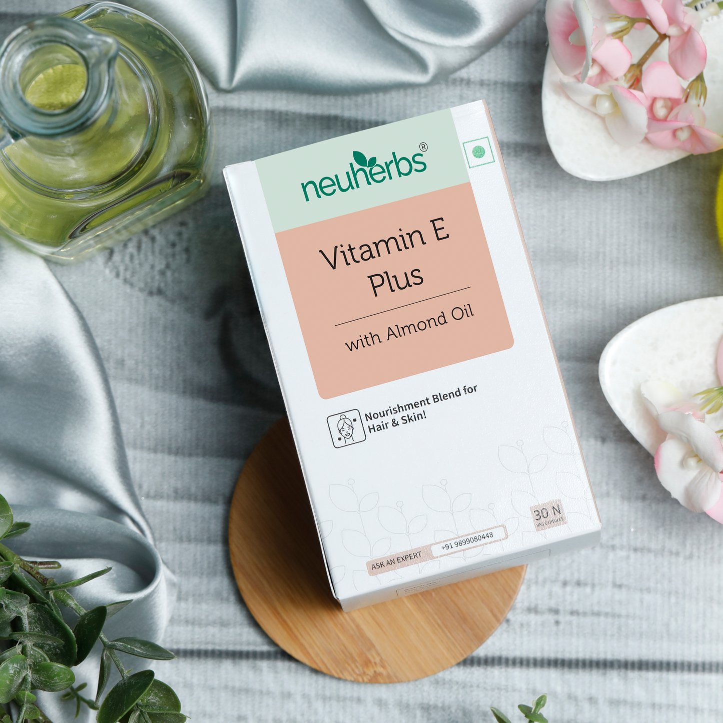 Vitamin E Plus Capsules (30) to Revitalize Skin & Hair