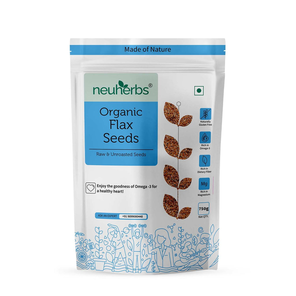 Raw Unroasted Flax Seeds naturally rich in Omega-3 fatty acids Helps in cholesterol levels, weight loss or management and strong Bones