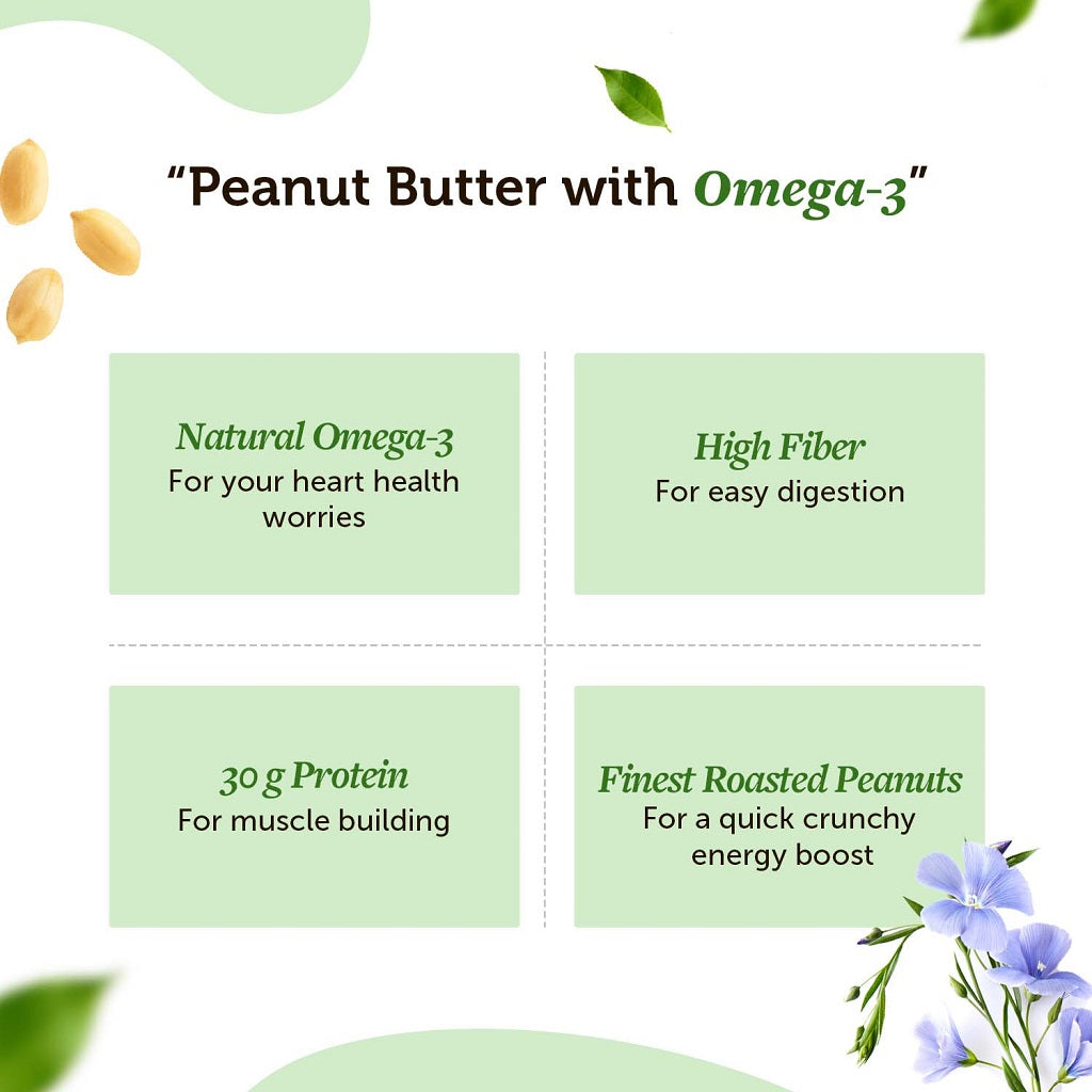 All-Natural Peanut Butter: Protein-Rich & Omega-3 Boost