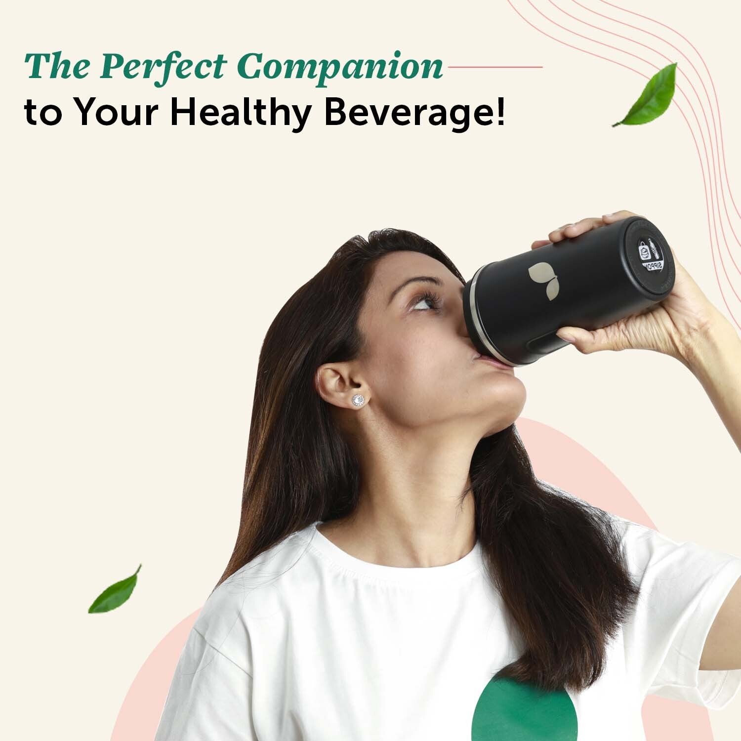 neuherbs Stainless Steel Vacuum Coffee Mug 510 ML Black image 8