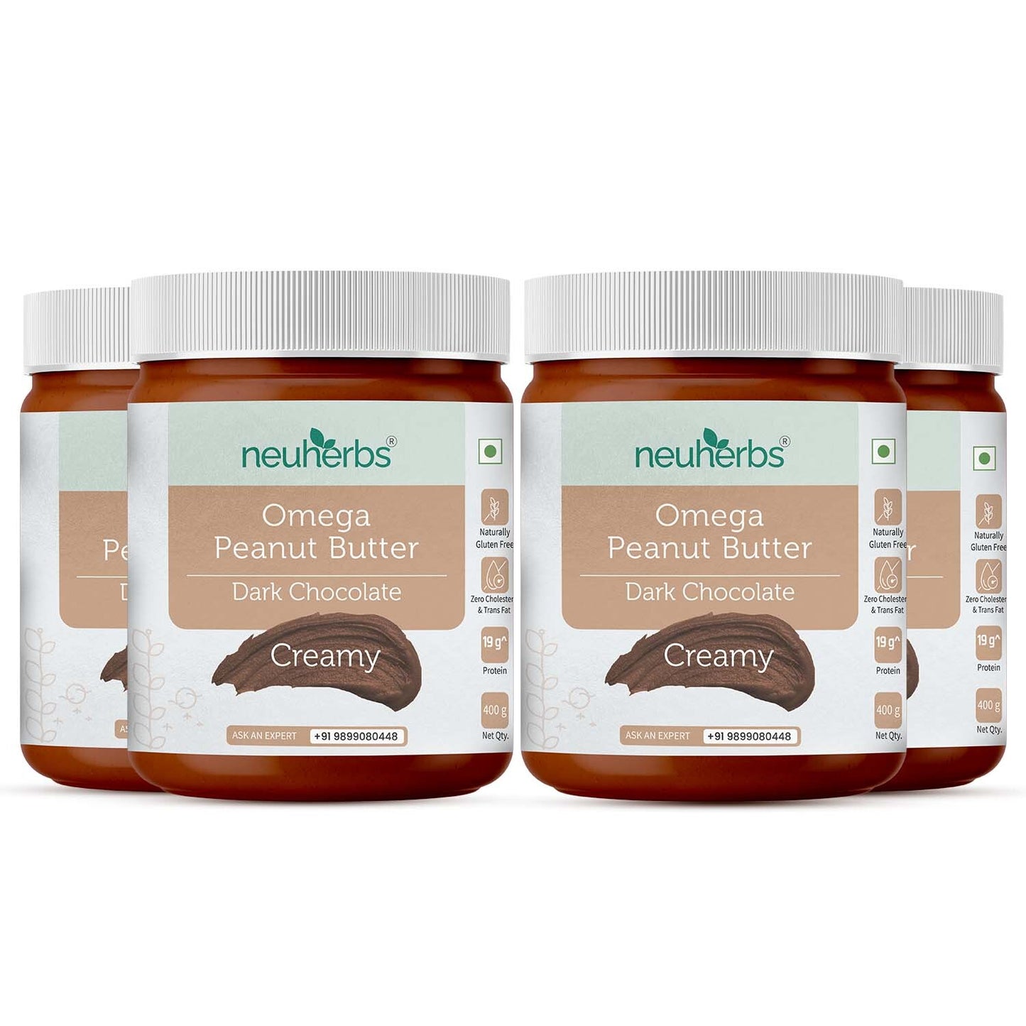 Creamy All Natural Peanut Butter (Dark Chocolate): Protein & Omega-3