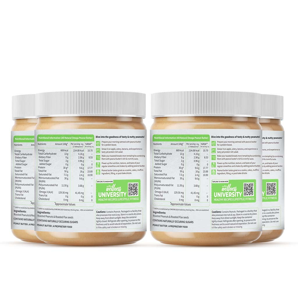 All-Natural Peanut Butter: Protein-Rich & Omega-3 Boost