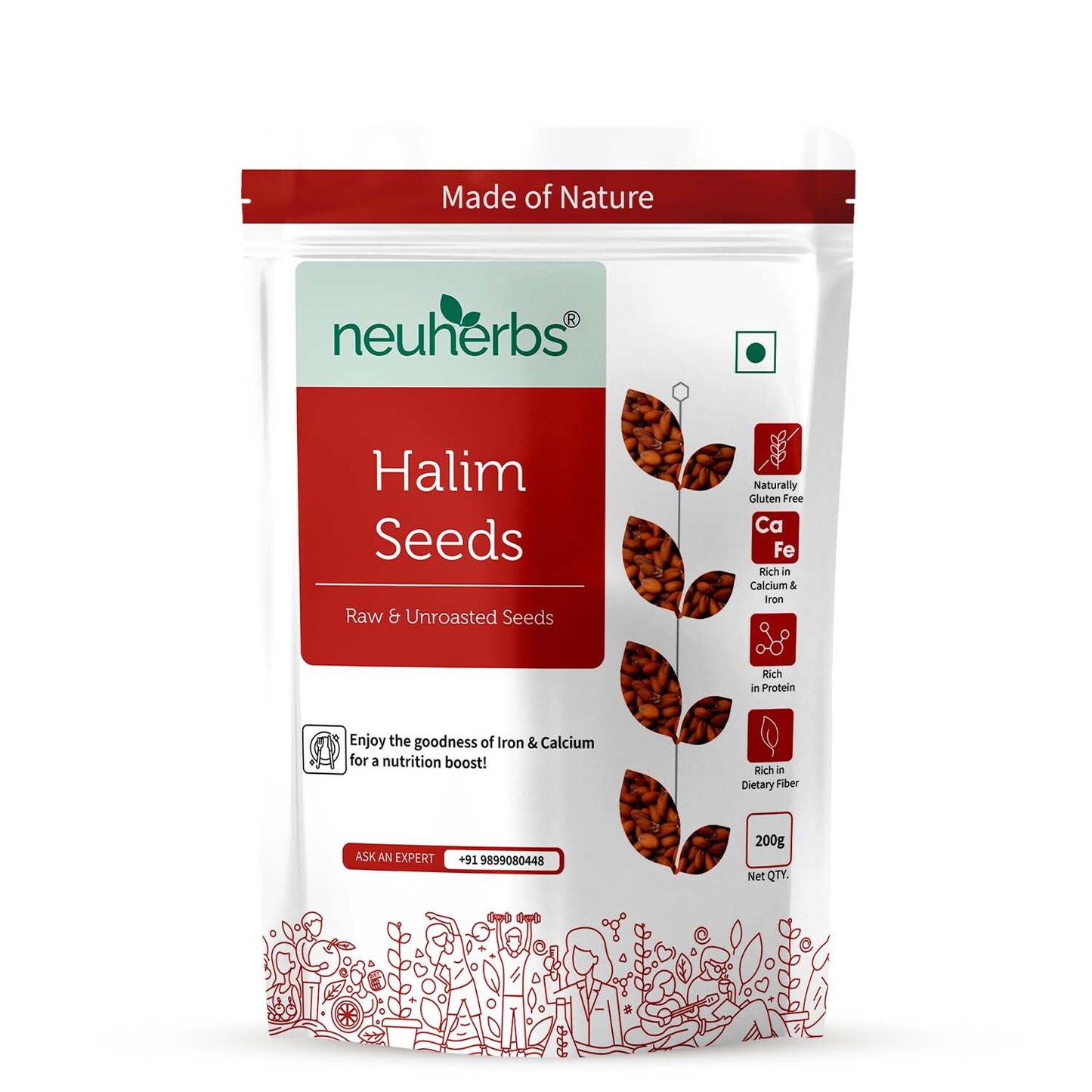 Halim Seeds high in nutrients such as Iron, Calcium, Dietary Fiber, Protein, Zinc, Magnesium & Phosphorus improve energy levels, strong bones & muscle health helps in low levels of hemoglobin