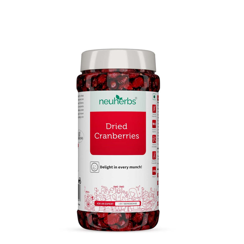 Dried Cranberries with unique sweet & tangy taste high in Antioxidants, Vitamin E and naturally free from cholesterol keeps your heart & skin healthy