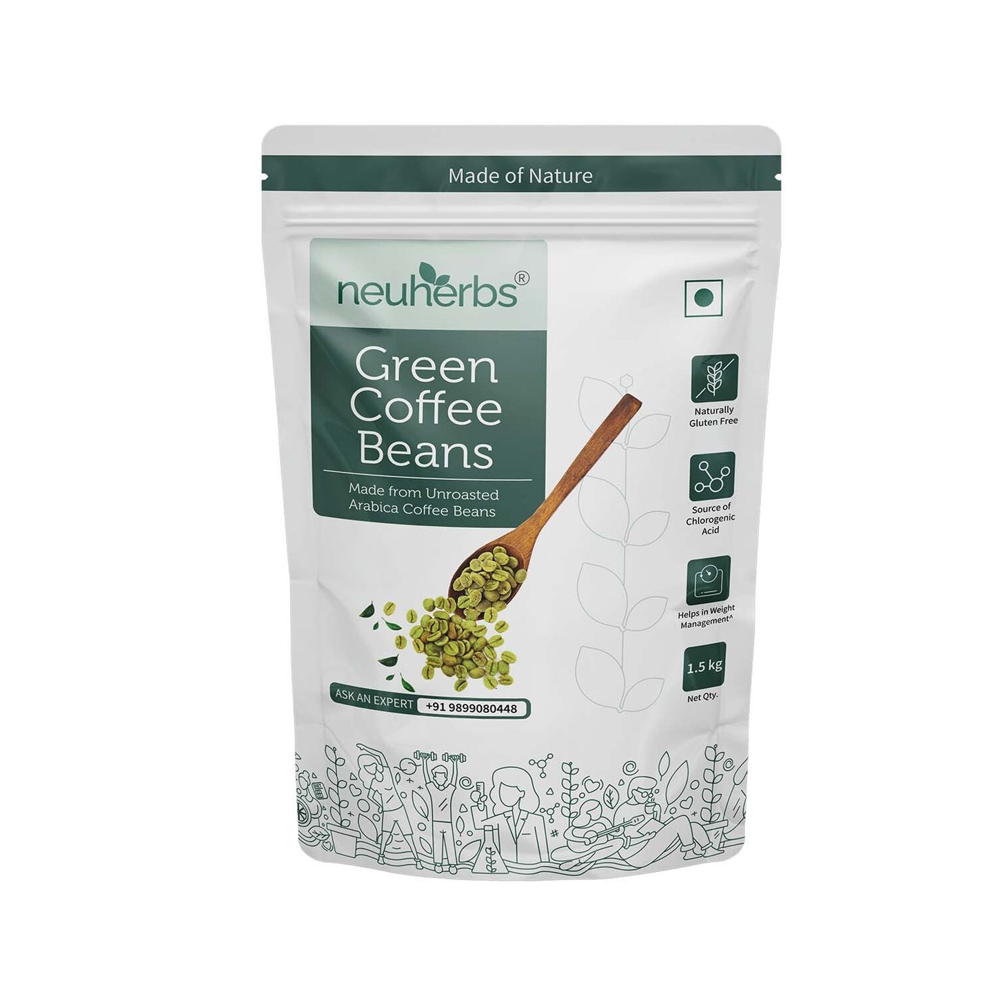 Green Coffee Beans for Weight Loss, Blood Sugar Management and Detoxification for Men & Women