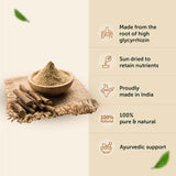 Organic Mulethi Powder for skin tightening, skin lightening and sore throats for men and women