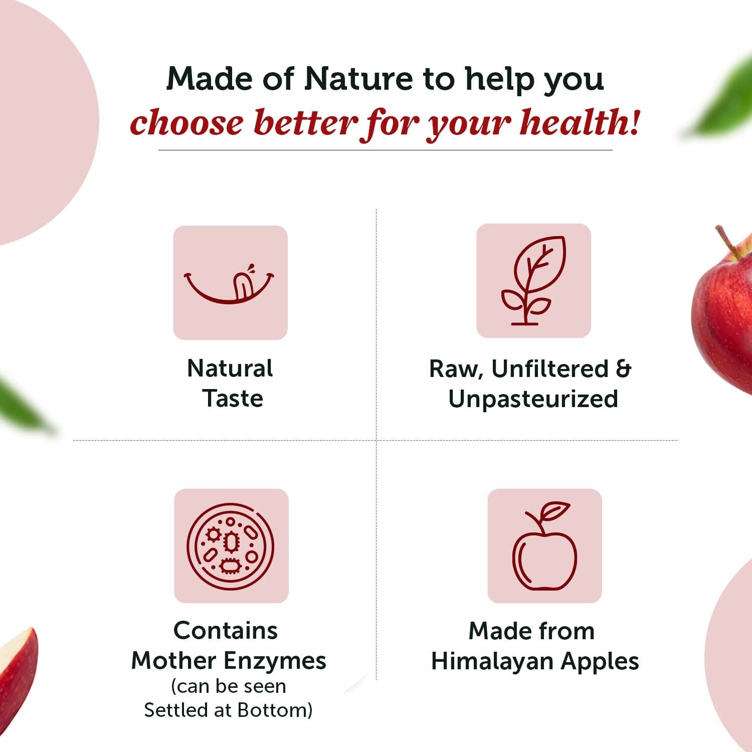 Organic Apple Cider Vinegar with Mother – Raw, Unfiltered & Natural